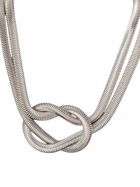 Double Layer Knotted Snake Chain Necklace NWT